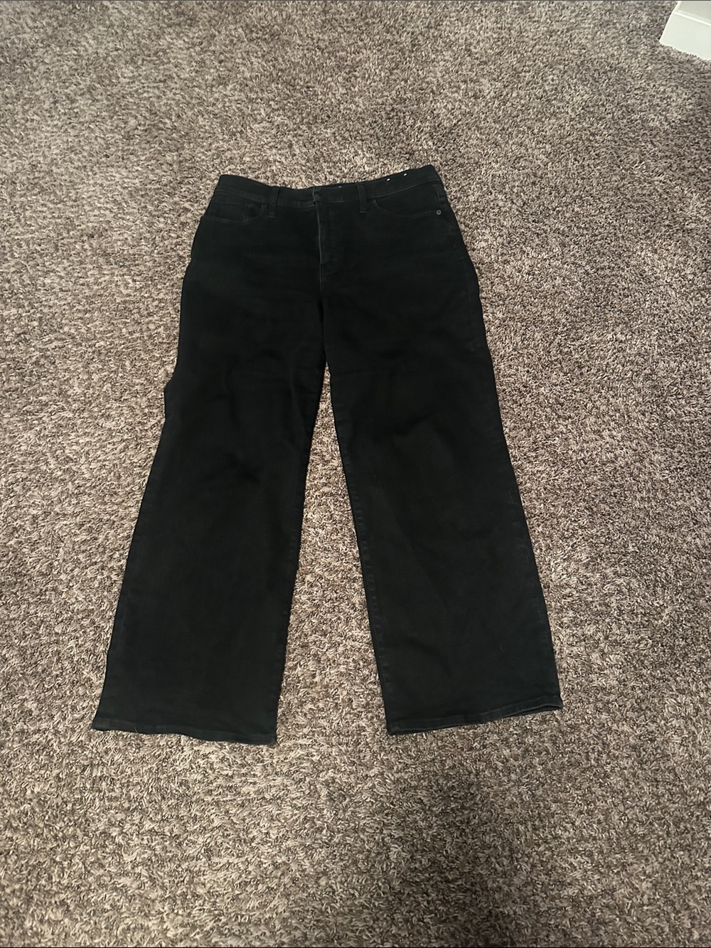 Madewell Black Wide-Leg Jeans (Flare)